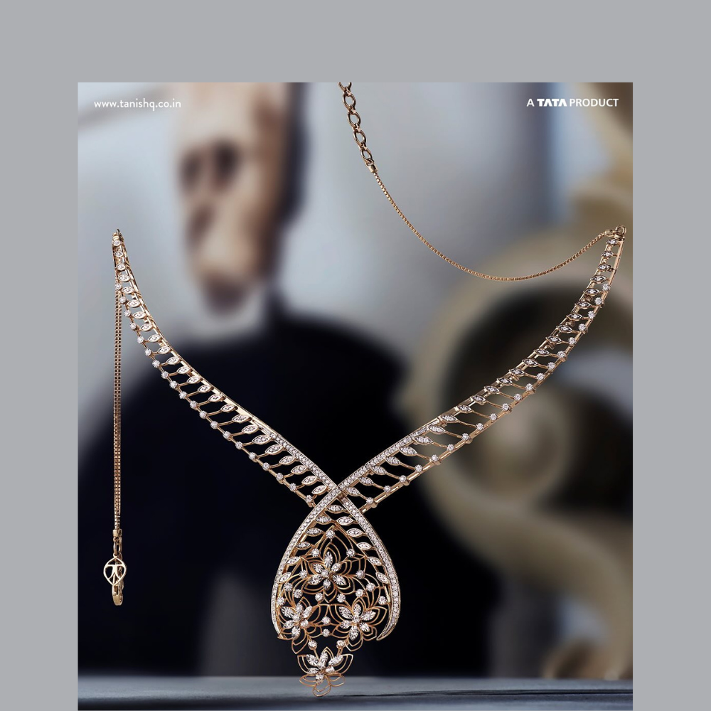 Tanishq Latest  Elegant Diamond Necklace